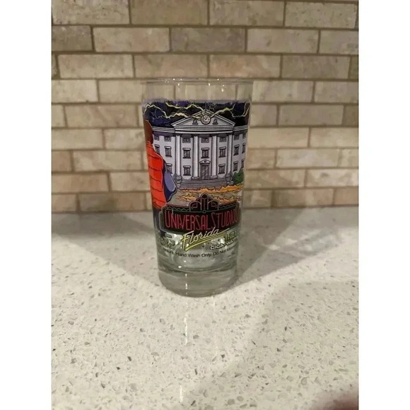 Back To The Future Universal Studios Florida Drinking Glass - Picture 2 of 3